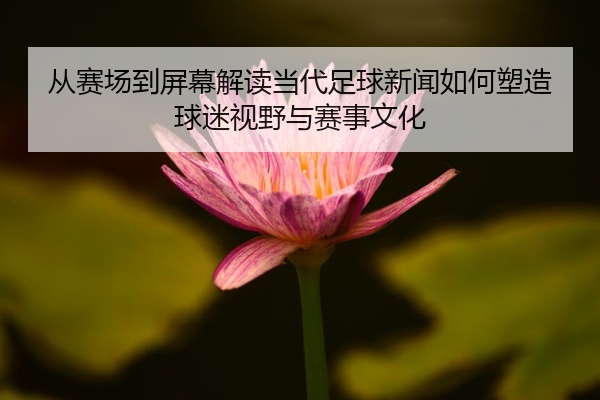 从赛场到屏幕解读当代足球新闻如何塑造球迷视野与赛事文化